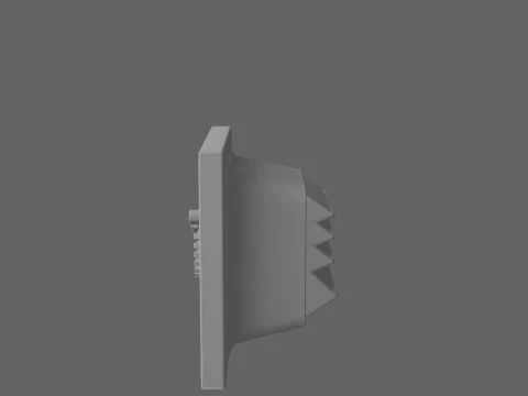 3D Brass Bank Vault Air Vent Adjustable Louvers and Security Mesh 3D Model