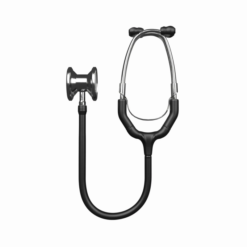 Professional Medical Stethoscope Chrome White Background Highly Detailed 3D Model .c4d .max .obj .3ds .fbx .stl .blend