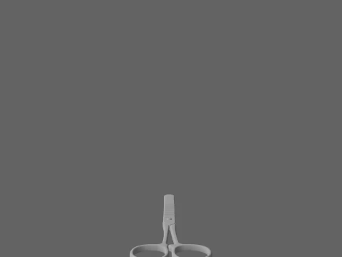 Exquisite of Surgical Forceps featuring Brushed Steel and Precision Serrations 3D Model