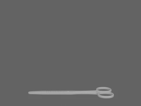 Exquisite of Surgical Forceps featuring Brushed Steel and Precision Serrations 3D Model