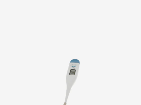 3D Digital Clinical Thermometer with Flexible LCD Display 3D Model