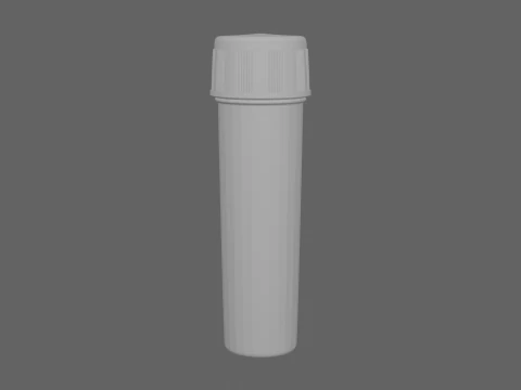Professional Translucent of Medical Specimen Collection Container with Screw Lid 3D Model