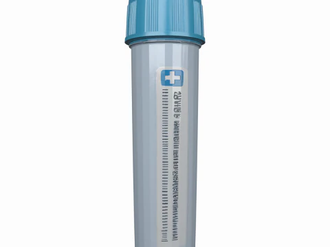 Contenitore professionale traslucido per la raccolta di campioni medici con coperchio a vite Modello 3D