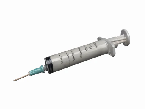 Modelo 3D aut&ecirc;ntico de seringa m&eacute;dica est&eacute;ril com Luer Lock e medi&ccedil;&otilde;es precisas Modelo 3D