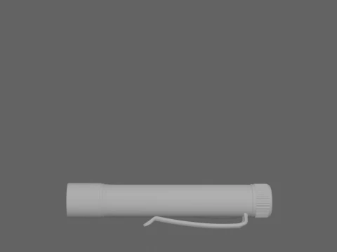 Precision 3D Medical Diagnostic Penlight with Measurement Gauge 3D Model