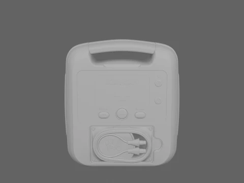Professional 3D Render of Life-Saving Automated Defibrillator with Emergency Medical Features 3D Model
