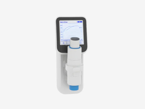 Detailed 3D Spirometer with Flow Sensor and LCD Screen 3D Model