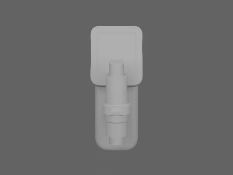 Detailed 3D Spirometer with Flow Sensor and LCD Screen 3D Model