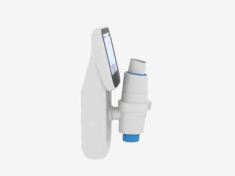 Detailed 3D Spirometer with Flow Sensor and LCD Screen 3D Model