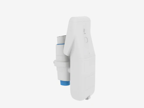 Detailed 3D Spirometer with Flow Sensor and LCD Screen 3D Model