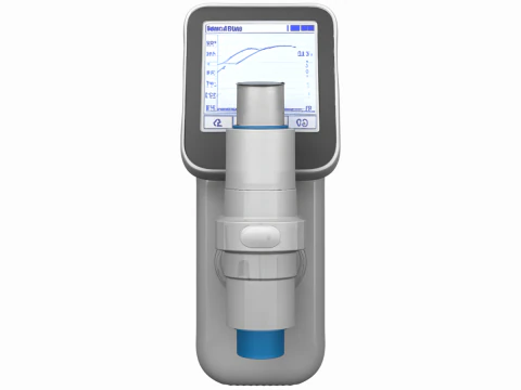 Gedetailleerde 3D-spirometer met flowsensor en LCD-scherm 3D Model