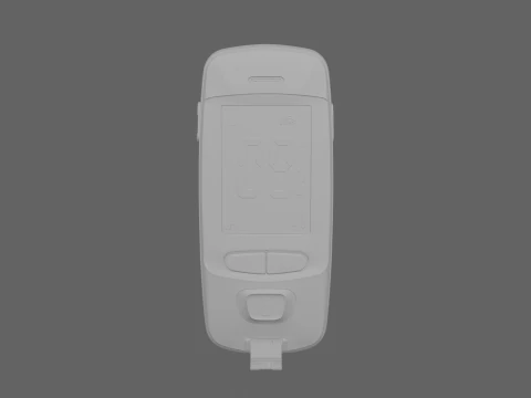 Premium 3D Digital Glucometer Model with Test Strip Port and Lancet Device 3D Model