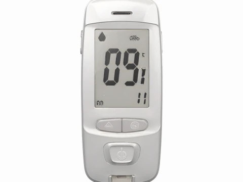 Premium 3D digitaal glucometermodel met teststrippoort en lancetapparaat 3D Model