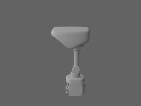 3D Professional Hospital Bedside Lamp with Flexible Articulated Reading Light 3D Model