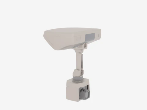 3D Professional Hospital Bedside Lamp with Flexible Articulated Reading Light 3D Model