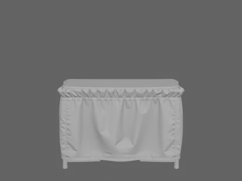 Of Fluid-Resistant Surgical Mayo Stand Cover with Sterile Drape 3D Model