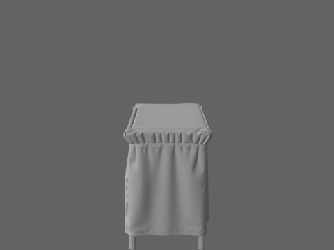Of Fluid-Resistant Surgical Mayo Stand Cover with Sterile Drape 3D Model