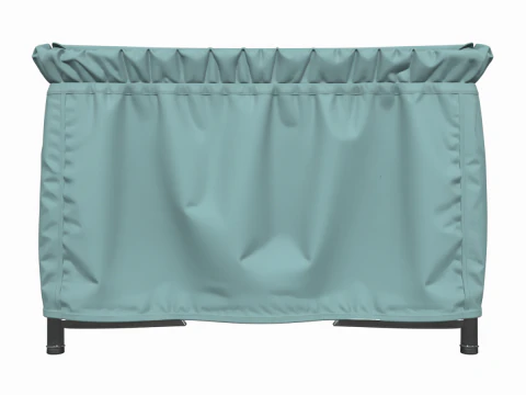 De capa de suporte cir&uacute;rgico Mayo resistente a fluidos com campo est&eacute;ril Modelo 3D