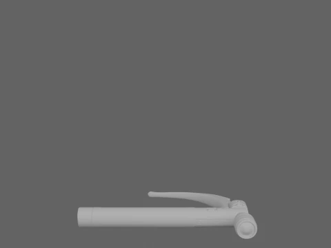 Modern of Medical Laryngoscope with Curved Blade and LED Illumination 3D Model