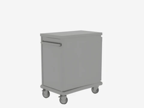 Detalhado do Aquecedor de Bandejas de Refei&ccedil;&otilde;es Hospitalares com Prateleiras Aquecidas e Controle de Temperatura Modelo 3D