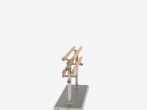 Parallel Bars A set of wooden of Hospital 3D Model
