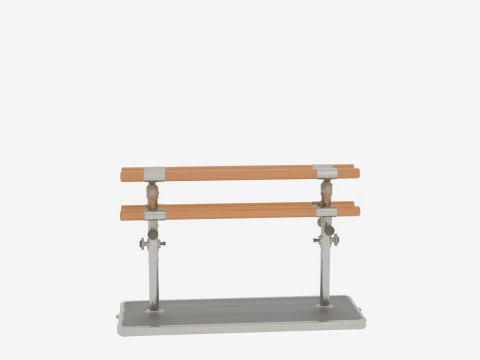 Parallel Bars A set of wooden of Hospital 3D Model