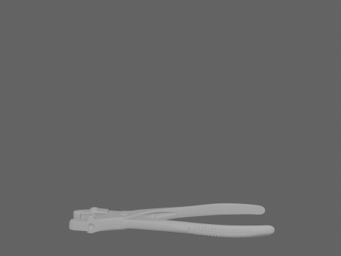 Precision Engineered Surgical Bone Rongeur with Spring Handle 3D Model