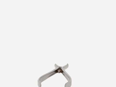 Precision Chrome-Plated of Spring-Loaded Medical Tongue Depressor Holder 3D Model