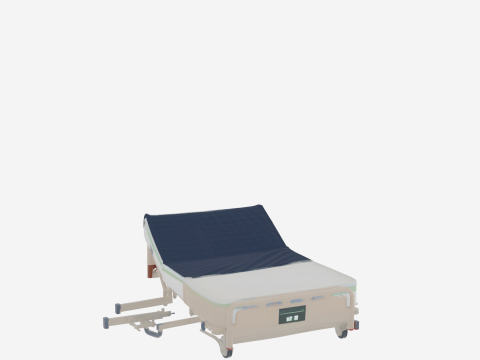 Clinical Hospital Mattress with Advanced Pressure Relief and Waterproof Cover 3D Model