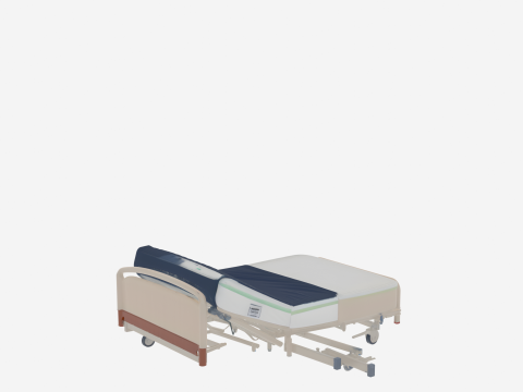 Clinical Hospital Mattress with Advanced Pressure Relief and Waterproof Cover 3D Model