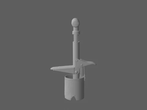 Stainless Steel Bulb Planter Tool 3D Model