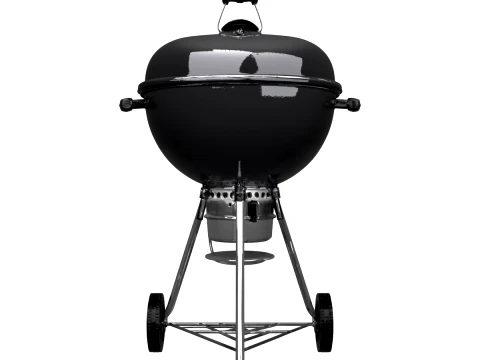 Barbecue &agrave; bouilloire classique en &eacute;mail noir Modèle 3D