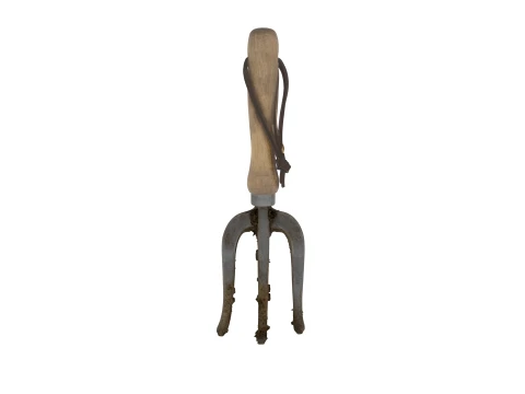 Hand Cultivator Garden Tool with Soil 3D Model