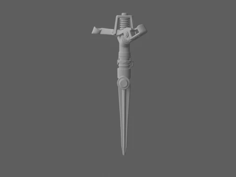 Metal Impact Sprinkler with Brass Arm 3D Model