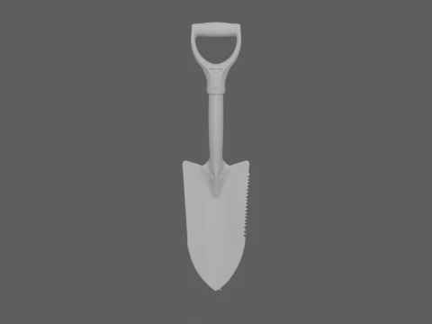 of Stainless Steel Transplanting Spade 3D Model