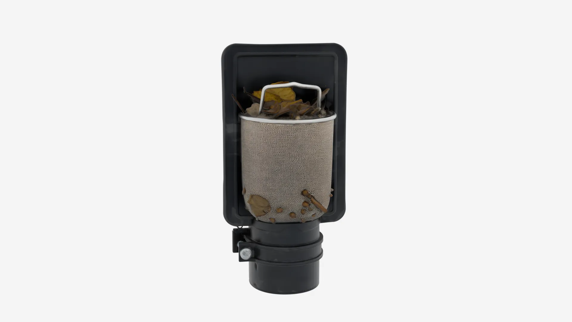 Rainwater Downspout Filter Basket Trap 3D Model .c4d .max .obj .3ds .fbx .stl .blend 