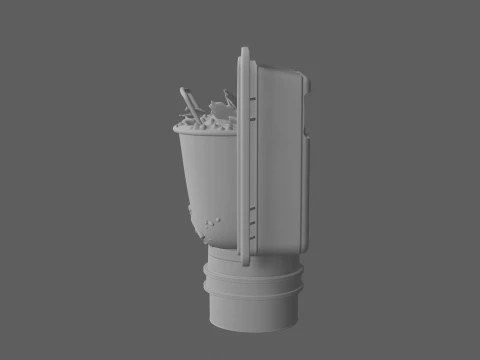 Rainwater Downspout Filter Basket Trap 3D Model