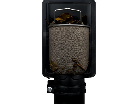 Rainwater Downspout Filter Basket Trap 3D Model