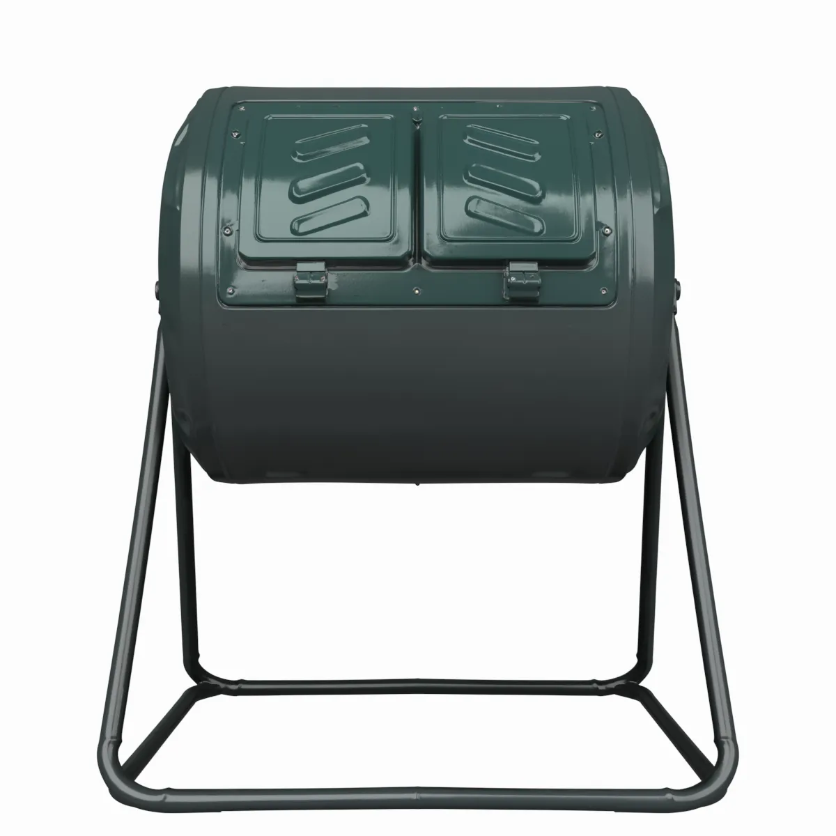 Dark Green Barrel Compost Tumbler 3D Model .c4d .max .obj .3ds .fbx .stl .blend 