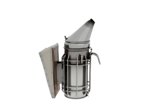 Classic Beekeeper Bellows Smoker Stainless 3D Model