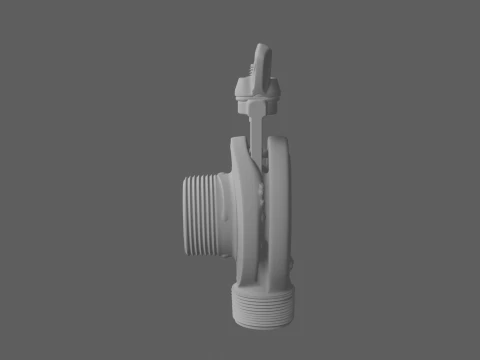 Stainless Steel Honey Gate Valve with Residue 3D Model