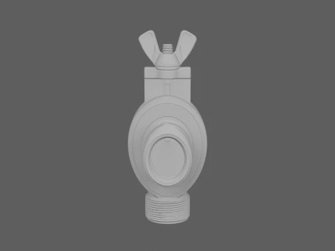 Stainless Steel Honey Gate Valve with Residue 3D Model