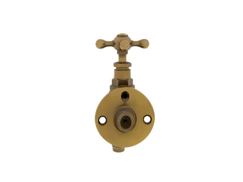 Vintage Brass Garden Wall Tap Outdoor 3D Model