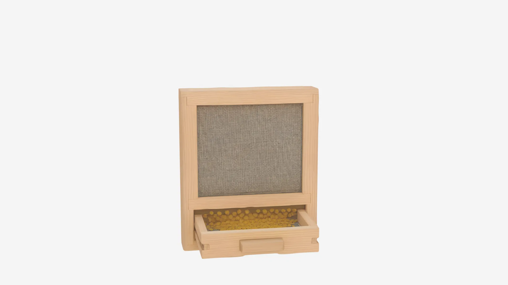 Beehive Pollen Trap Drawer with Mesh 3D Model .c4d .max .obj .3ds .fbx .stl .blend 