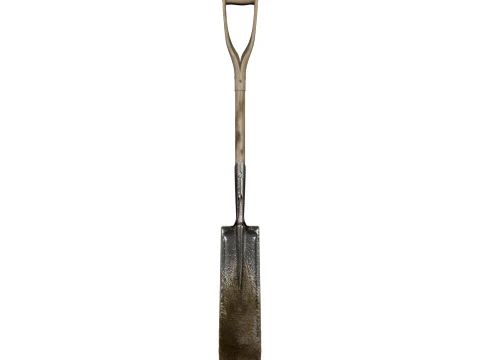 Heavy-Duty Stainless Steel Garden Spade 3D Model