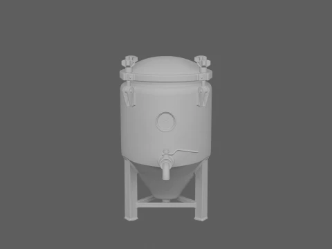 스테인레스 스틸 꿀 침전 탱크 3D 모델