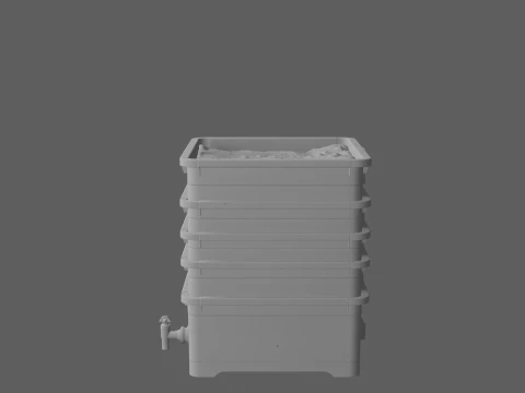Stackable Worm Farm Composting Bin 3D Model