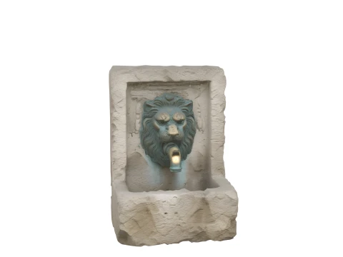 Heavy Stone Garden Trough Fountain 3D Model