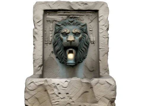 Ağır Taş Bahçe Yalak Çeşmesi 3D Model