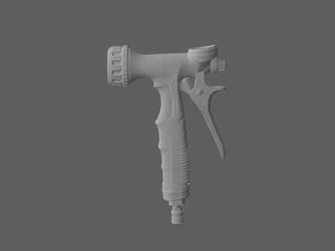 Heavy-Duty Hose Nozzle Pistol Sprayer 3D Model